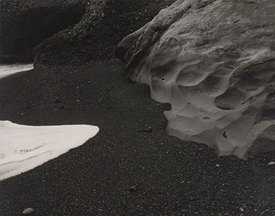 Minor White, Two Waves and Pitted Rock (Point Lobos, California), 1952